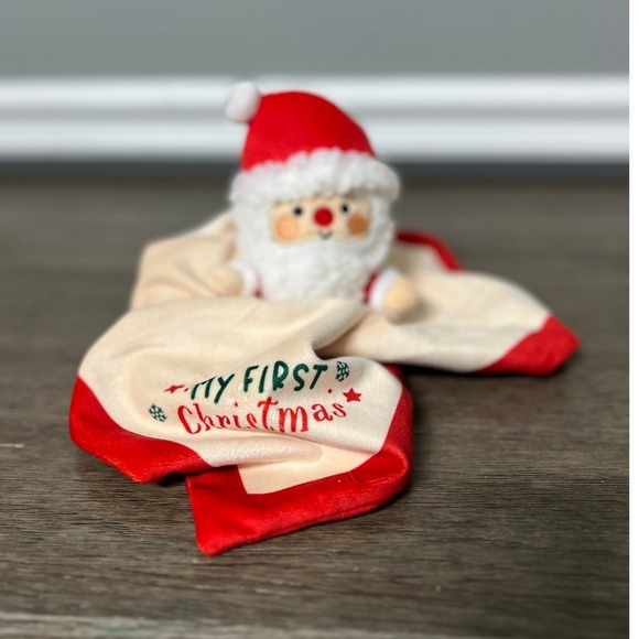 My First Christmas Santa Plush Lovey Security Blanket Baby Holiday Gift - Picture 1 of 6
